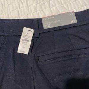 NEW Talbots Straight Leg Chinos (16 p Curvy)